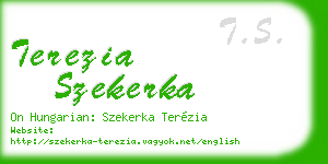 terezia szekerka business card